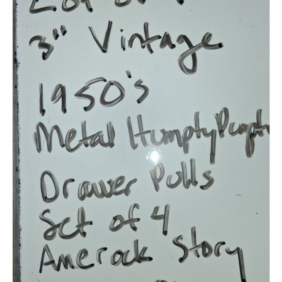 Set Of 4 Vintage Humpty Dumpty Metal Drawer Knobs Pulls Hardware 1950s Unique De - Picture 7 of 7